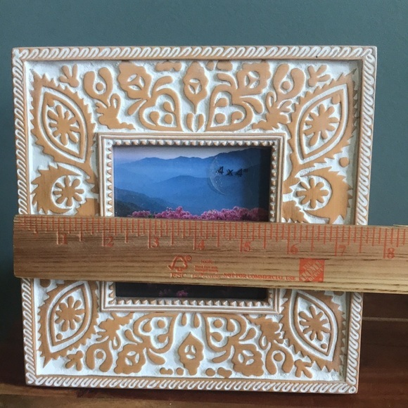 ❌sold❌Trellis Motif Ceramic tile square Picture Frame For A 4 X 4 Picture - Picture 6 of 8
